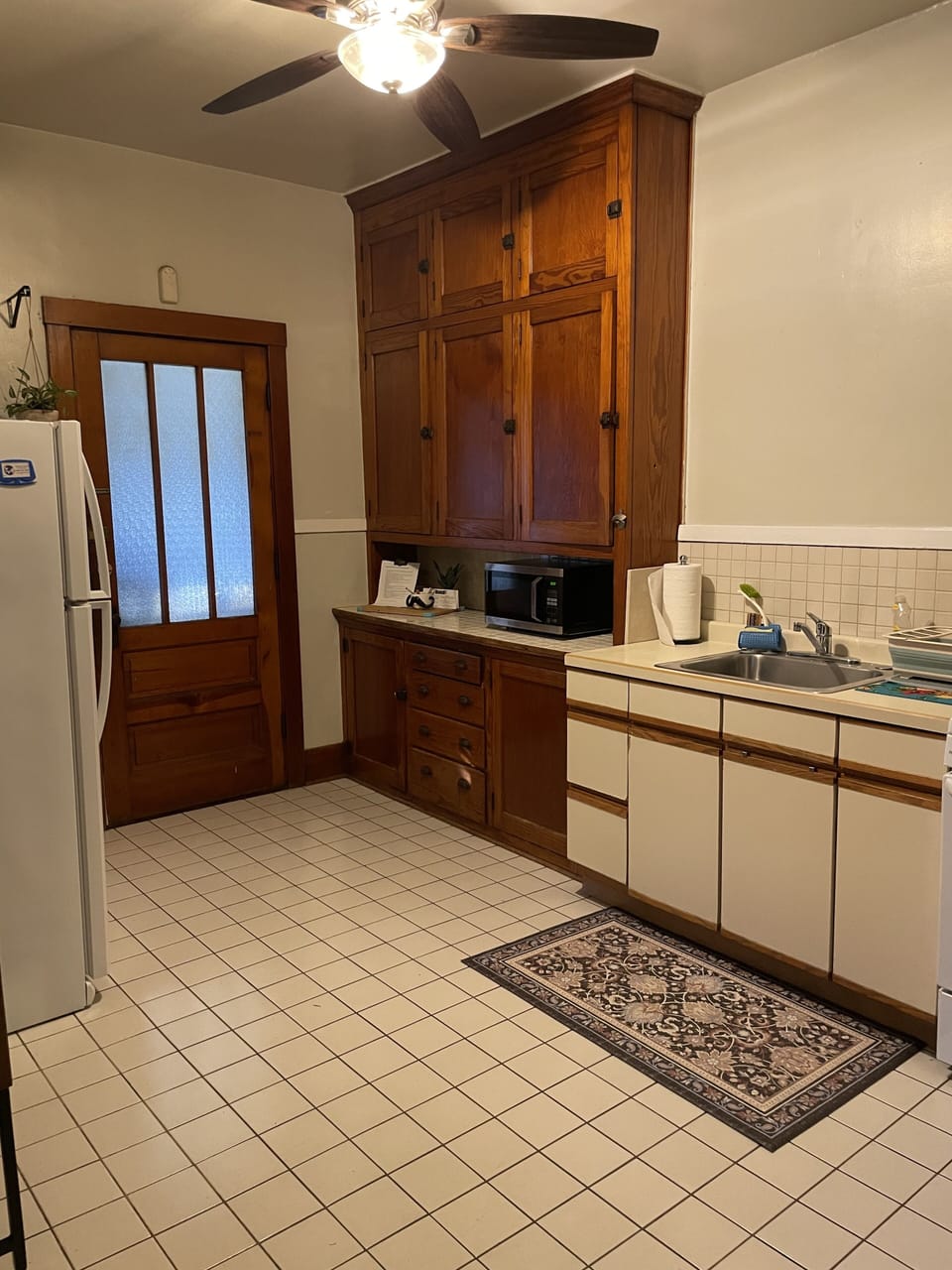 Large kitchen with all the essentials for a long term stay