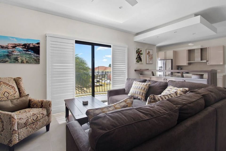 After a day of activity, unwind and relax on this soft sofa.
