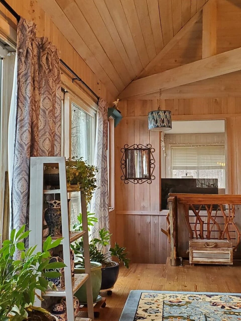 living area looking to stairs