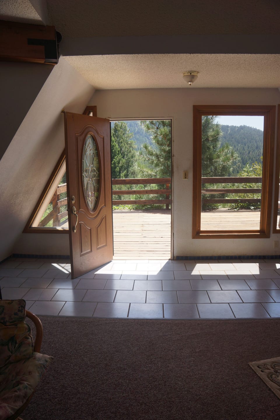 from inside front door looking out