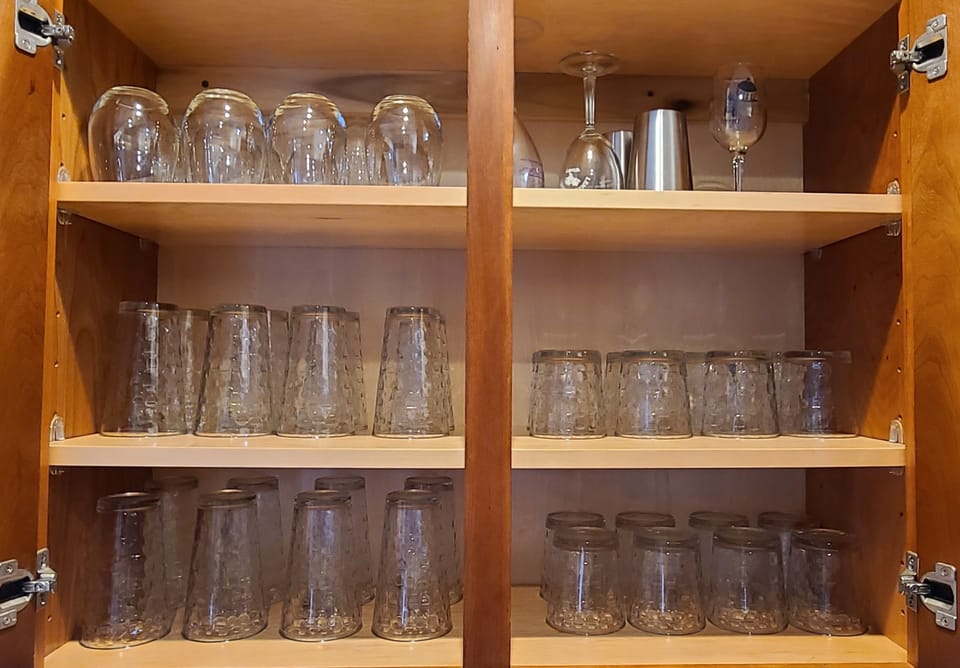 Plenty of glassware