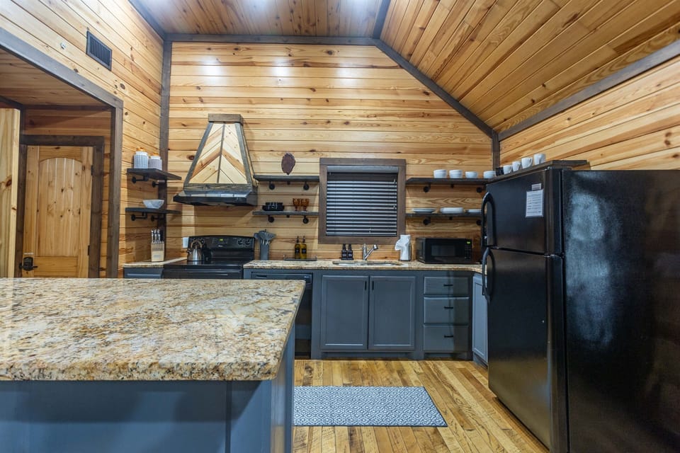 Stocked kitchen for cooking full meals