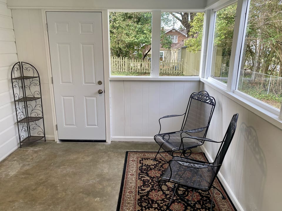 Laundry porch to back yard.
