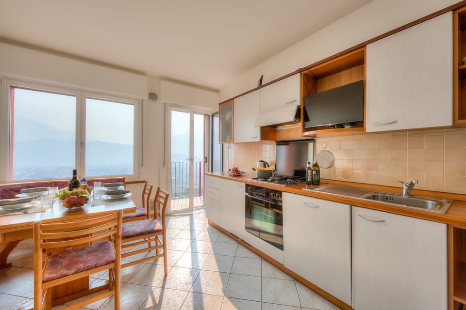 The kitchen and the dining room