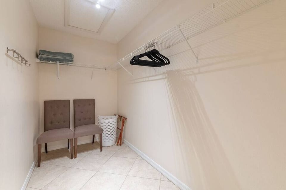 Huge master bedroom closet completely at your disposal