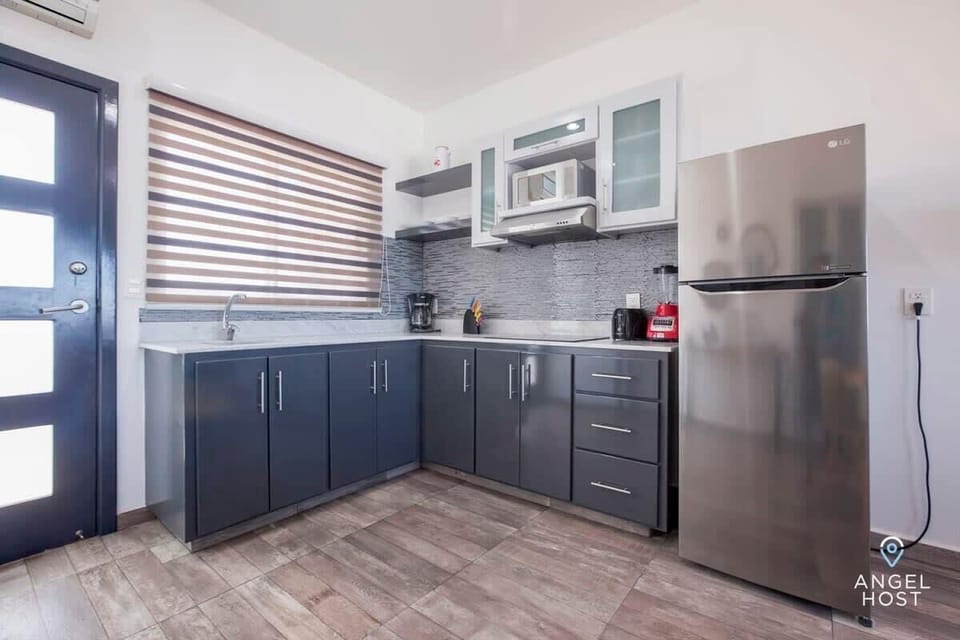 The kitchen is well-equipped to prepare meals at home — great if on a budget!