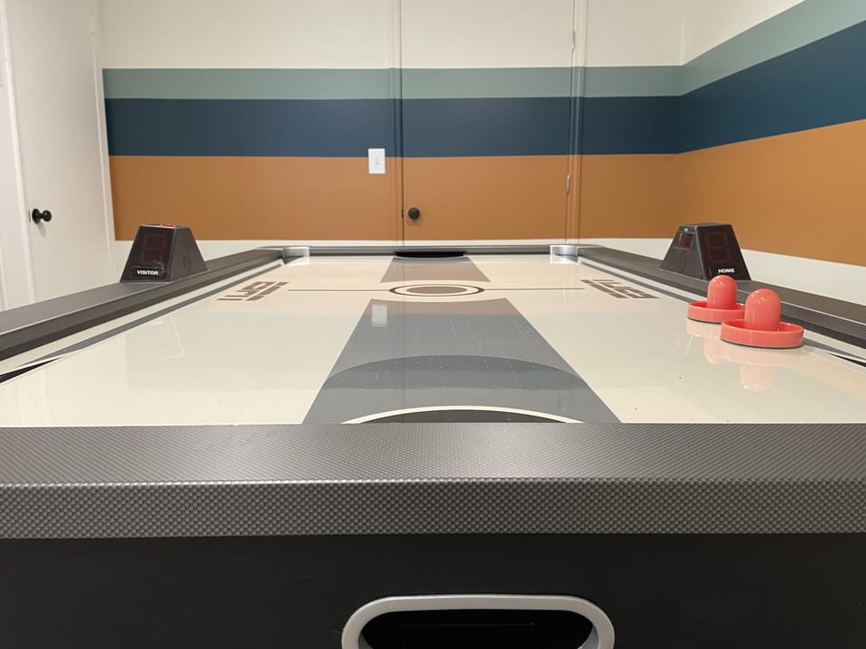 Full size ESPN air hockey table with lights and sounds