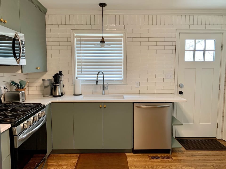 The kitchen is also stocked with cooking essentials and local coffee.