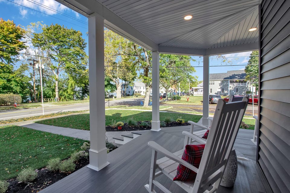 Your view relaxing on the wrap around porch