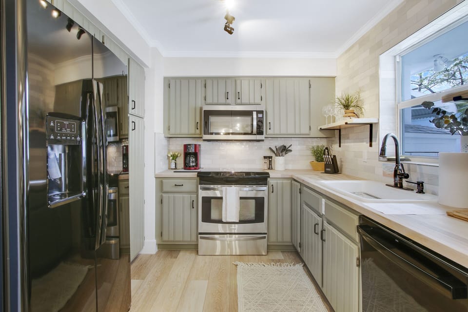 You'll find a fully stocked kitchen with everything you could need.  