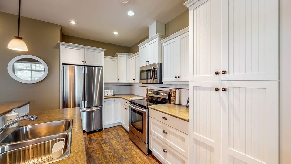 Our kitchen has a Ninja, pots and pans, a few different coffee machines and more