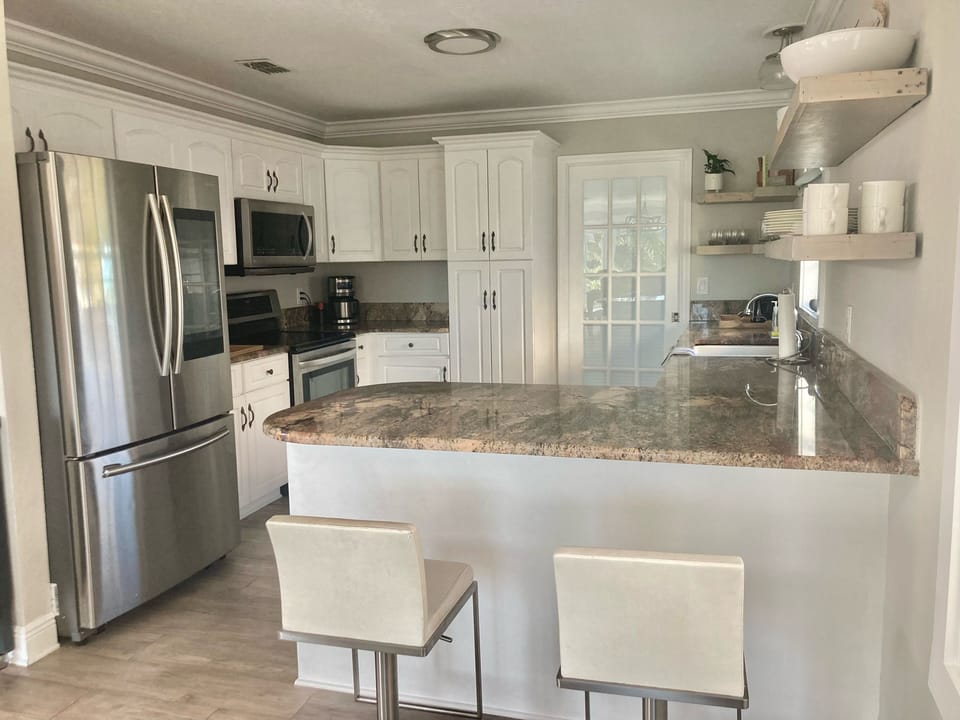 Kitchen with smart fridge