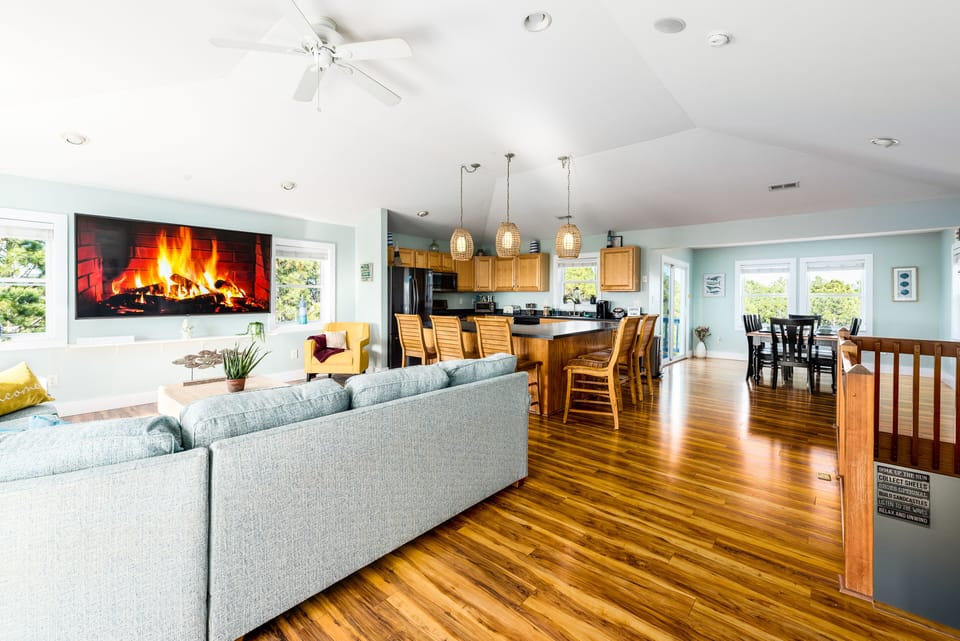 Open concept floor plan