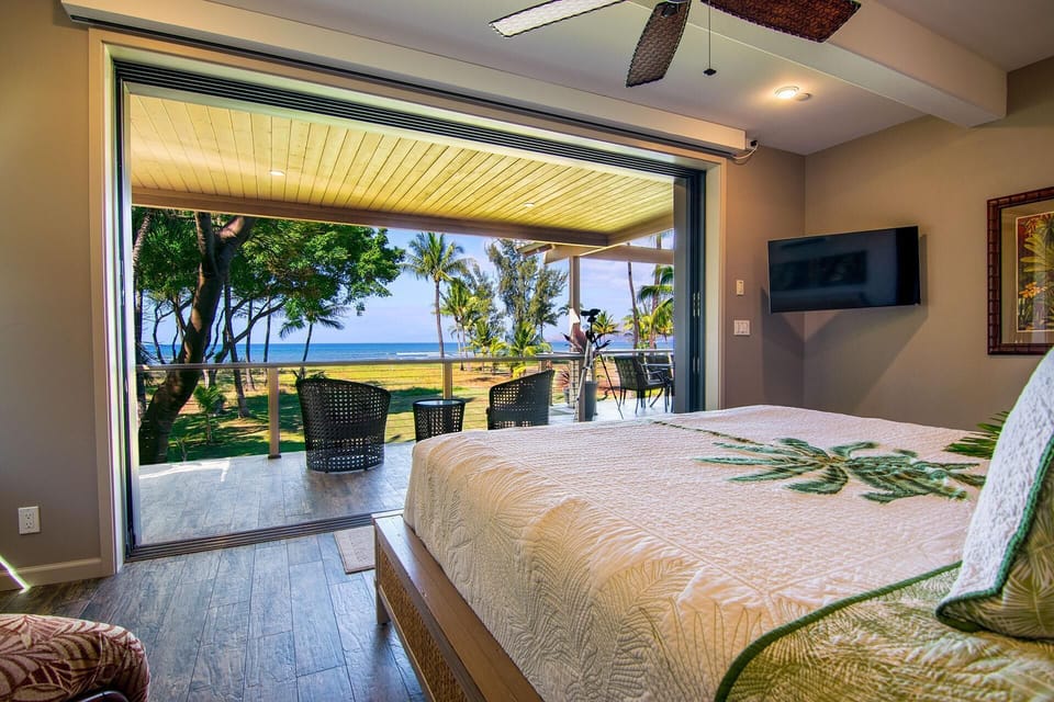 Fall asleep to the sound of ocean waves. Watch whales play from your bed.