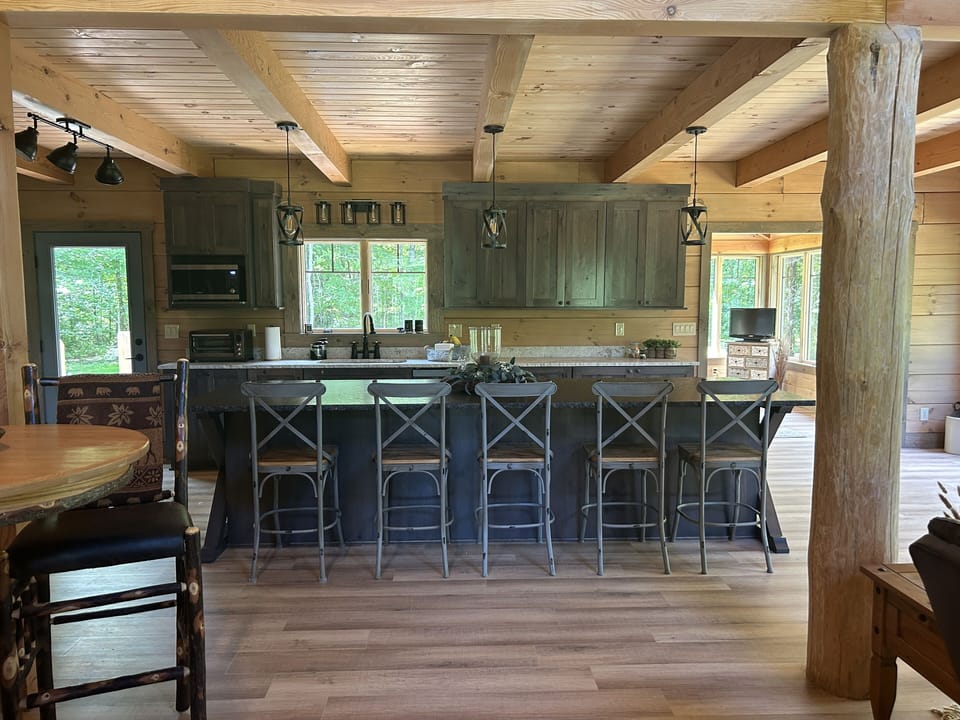 Large 11' island.