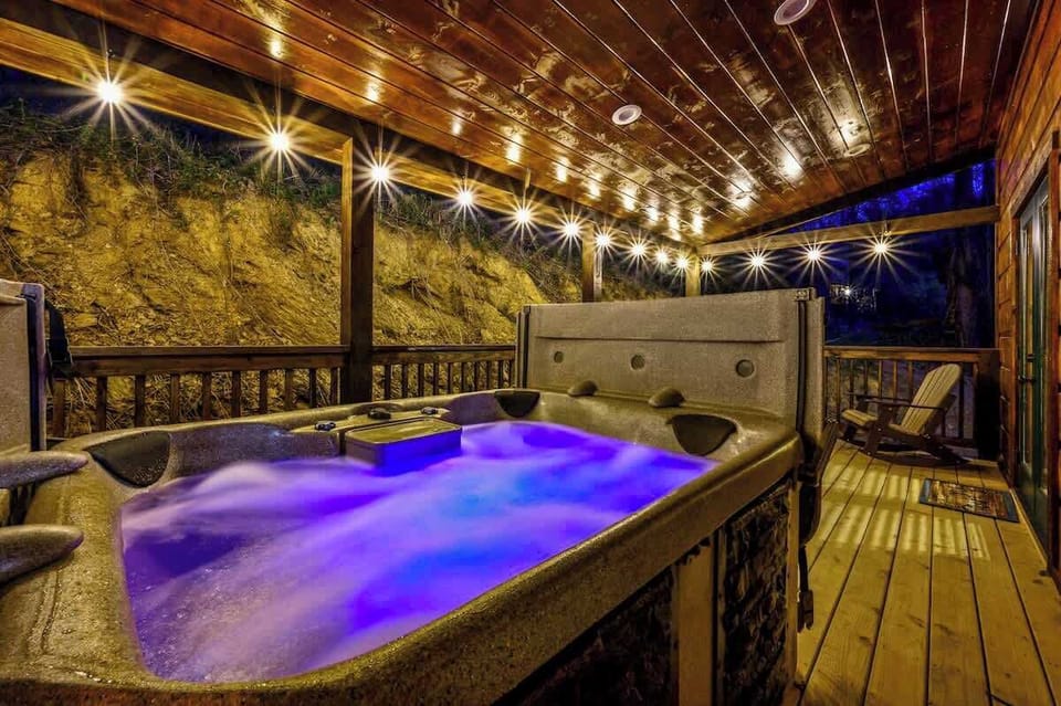 Private deck with hot tub!