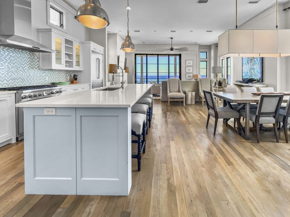 2nd Floor | Living Room & Kitchen | Beautiful Ocean Views