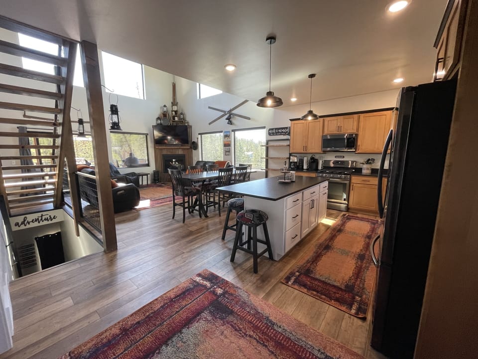 View from entryway of spacious open main level 