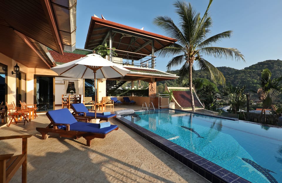 Private sun bathing area