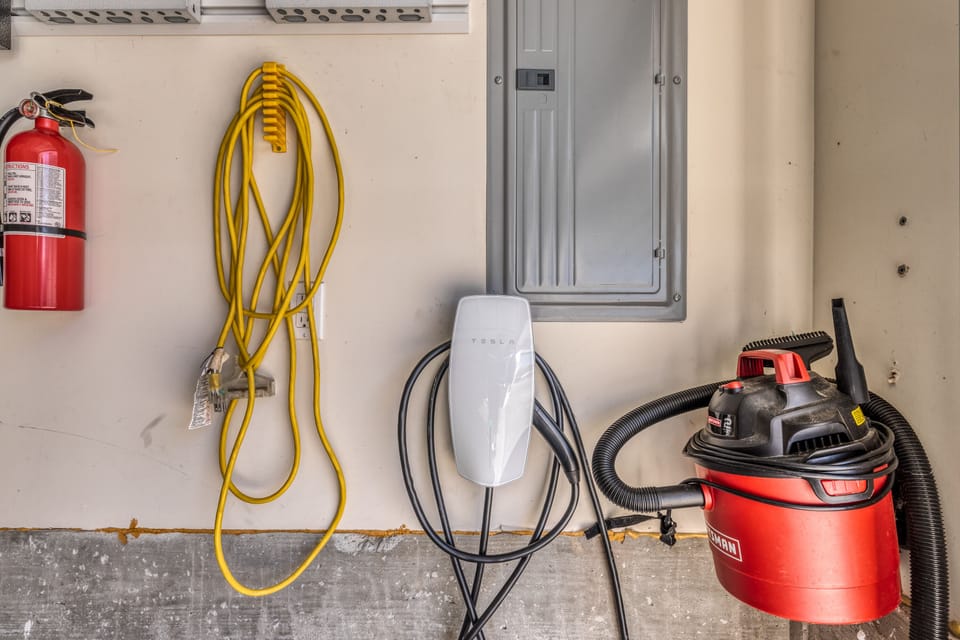 Tesla Destination Charger (Level 2 at 48 amps) is provided!