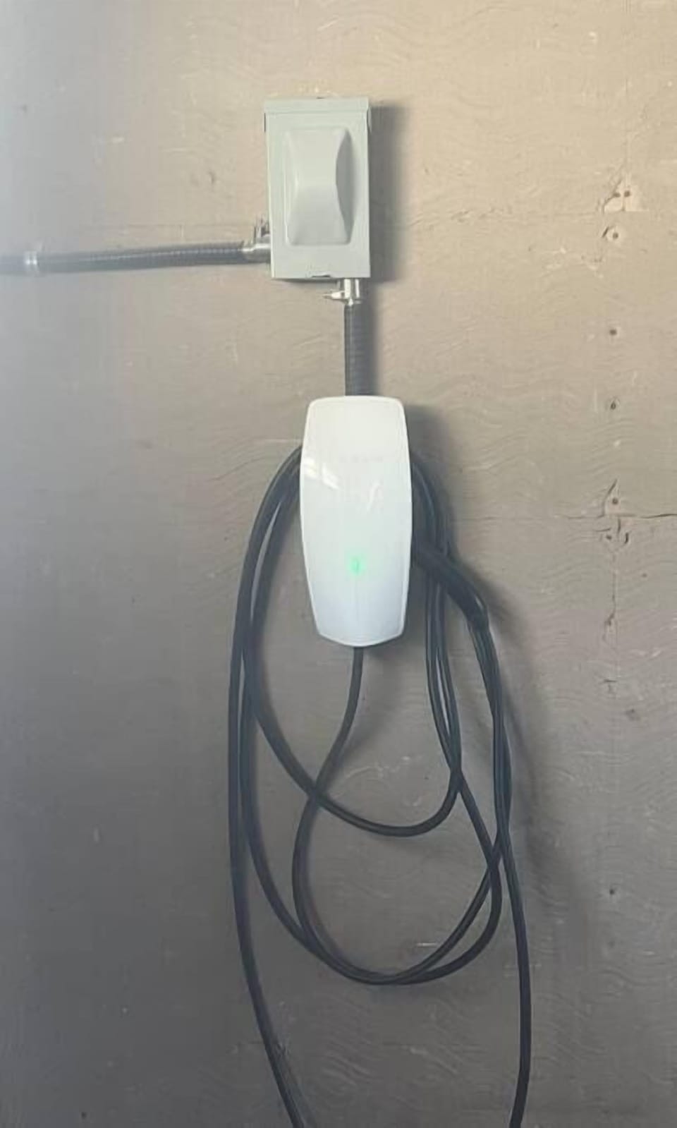 Tesla Charger in the Garage