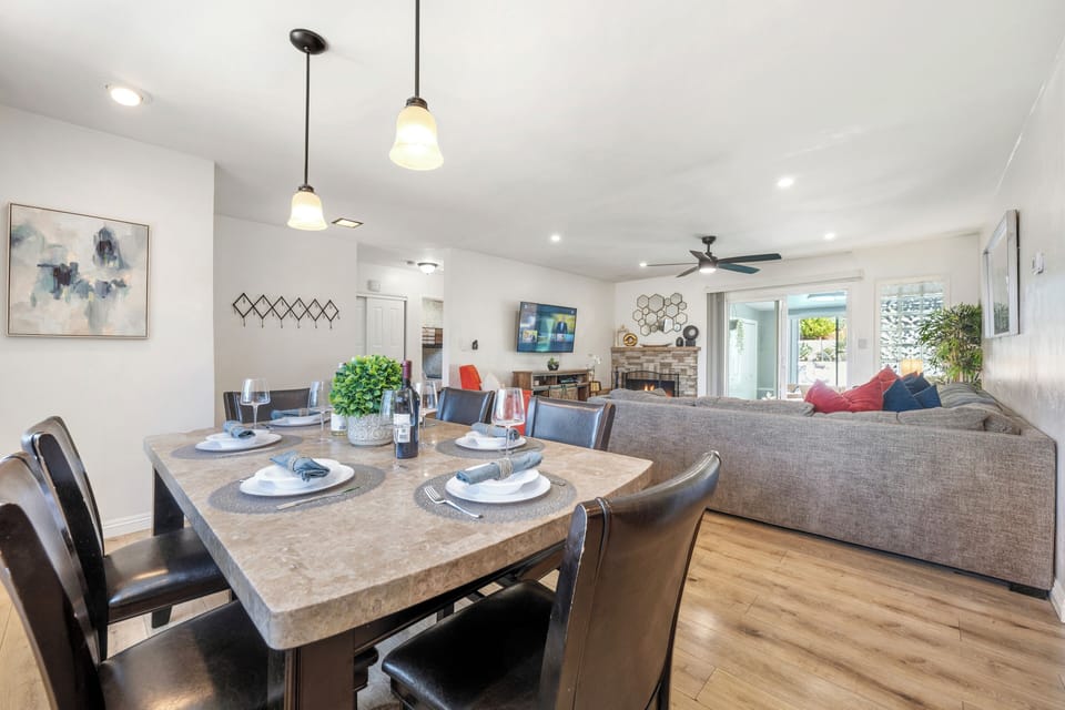 Seamlessly serve meals and clean up with direct access to the dining area