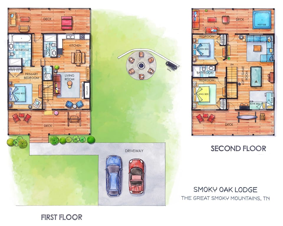 The floor plan provides the perfect mix of comfort and entertainment