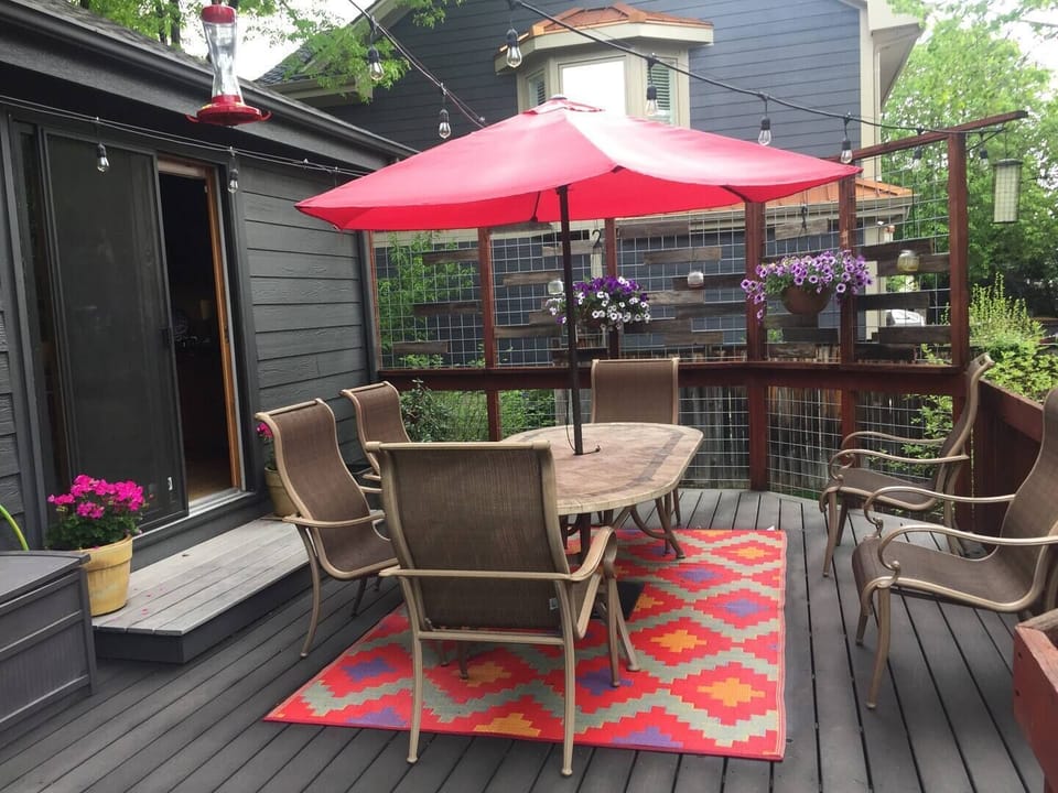 Enjoy grilling and sitting outside on our deck
