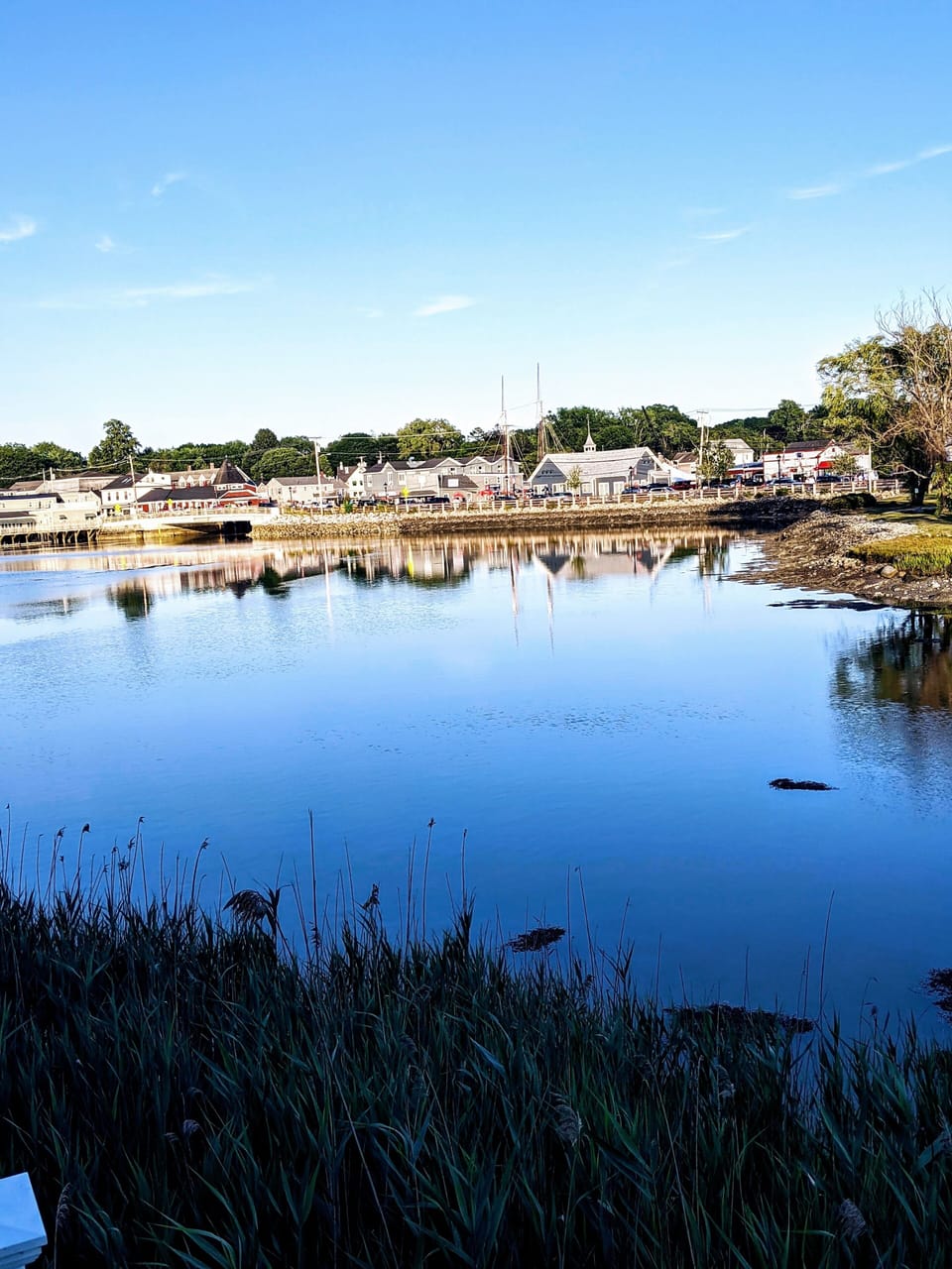 View of the Kennebunk River from the sunroom. Watch the tides roll in and out!