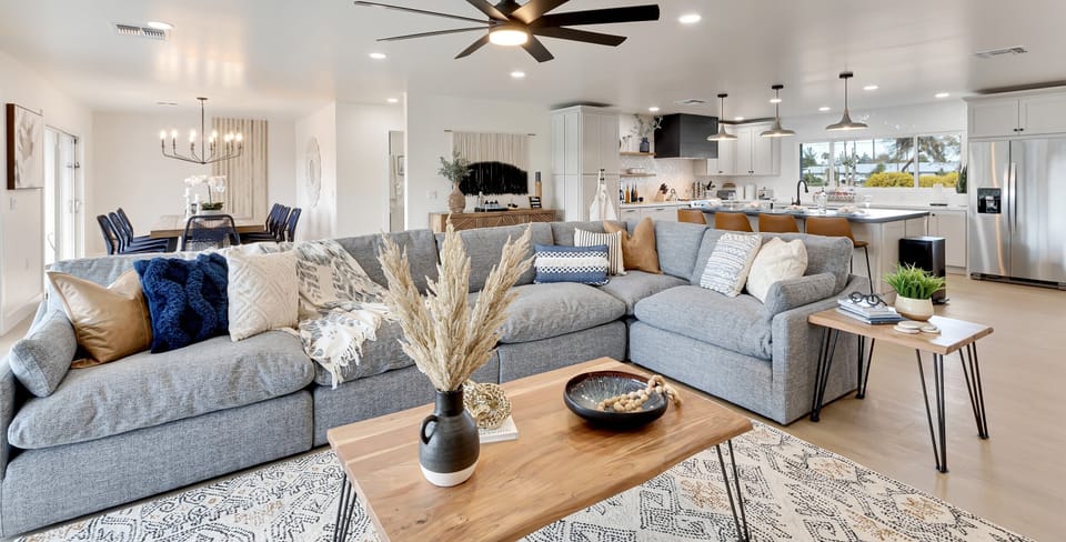 Open floor plan living room