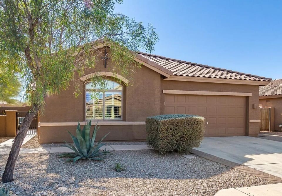 The home is located within the Estrella community of Goodyear, Arizona