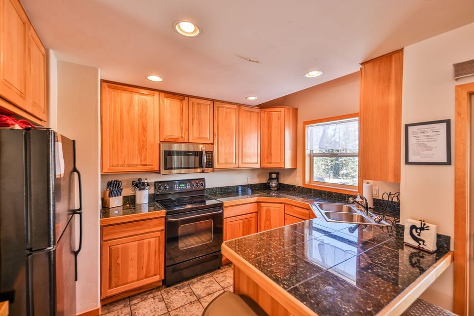 Fully stocked kitchen