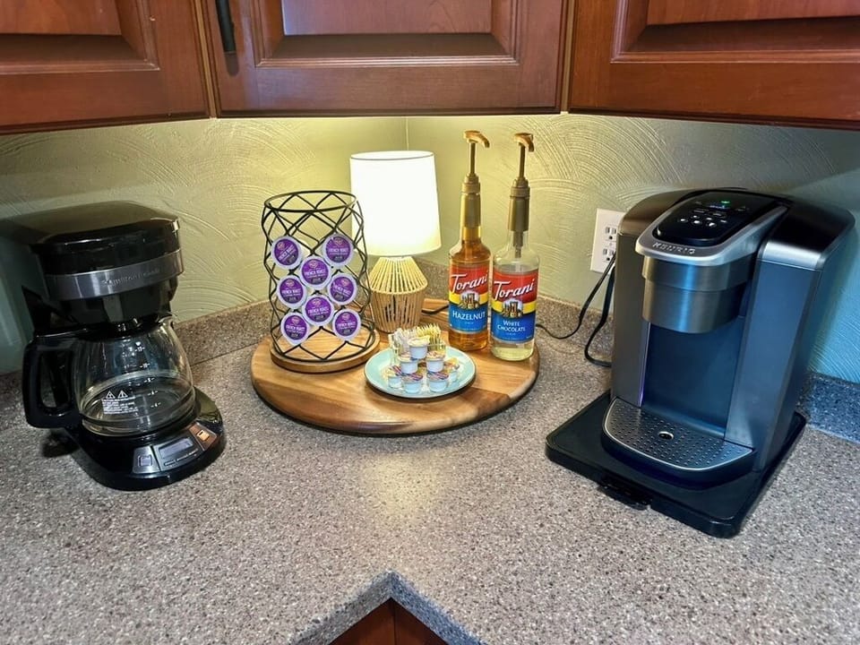 Keurig or regular coffee pot for whenever you need your coffee break!