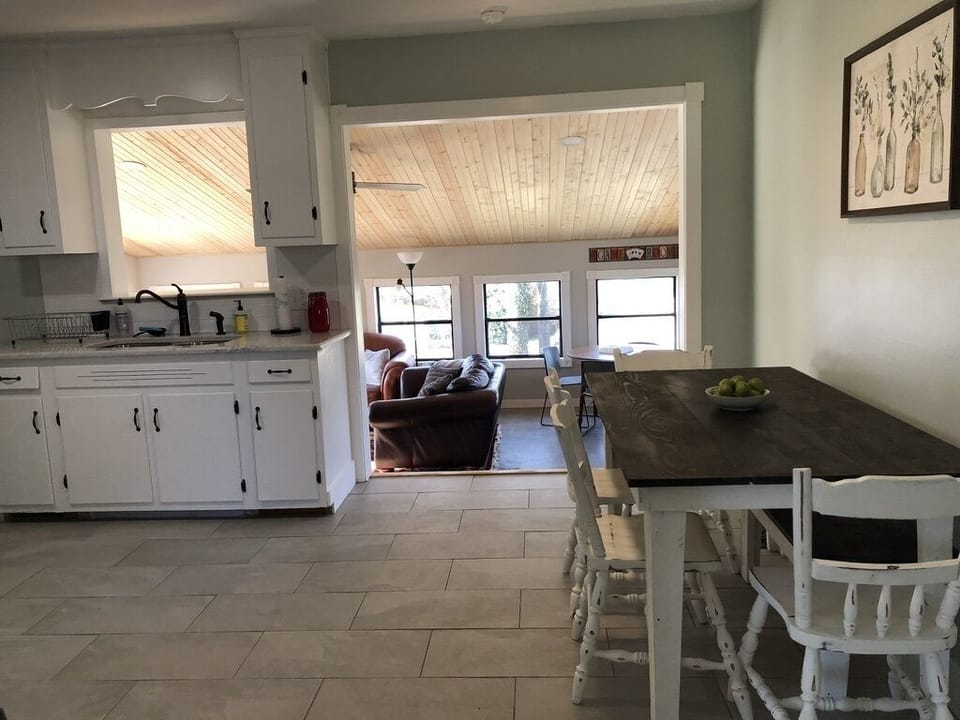 Kitchen looking into bonus room