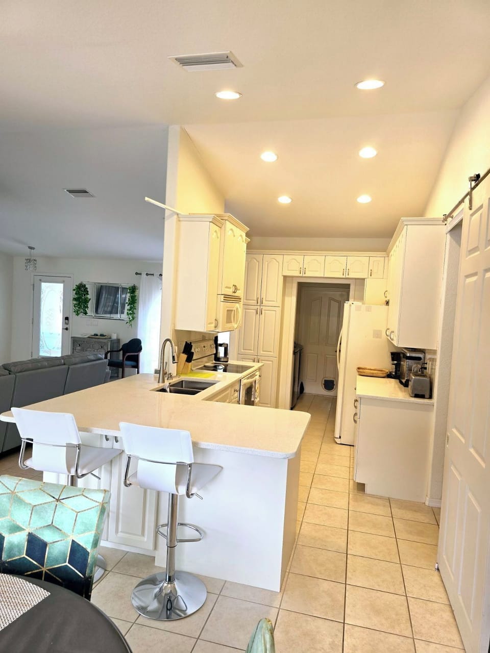 Counter tops updated with Quartz.
