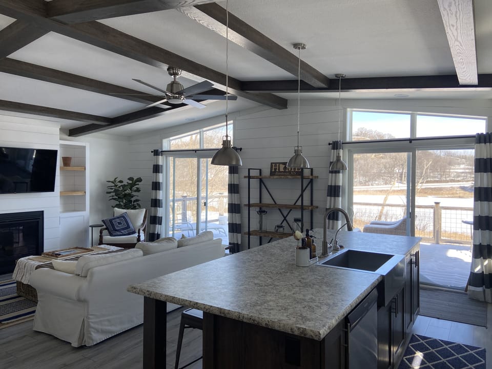 Kitchen and living room