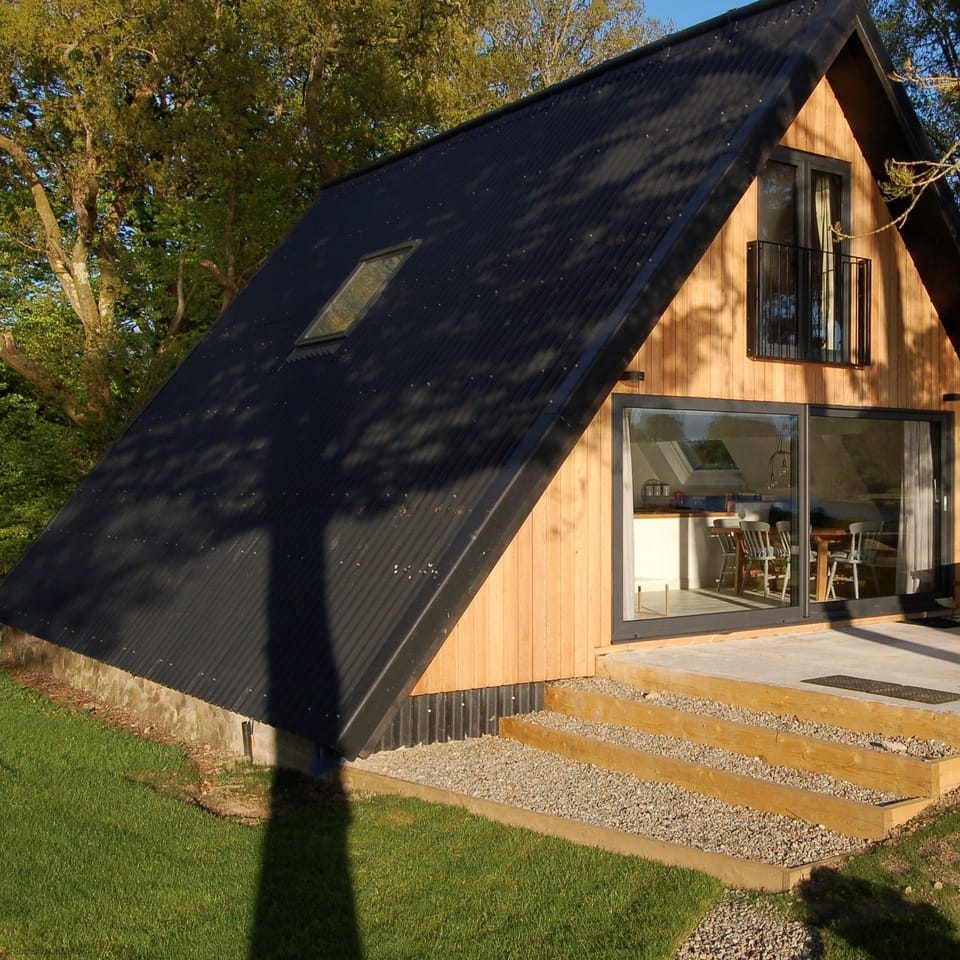 Exterior of Luxury A Frame Lodge