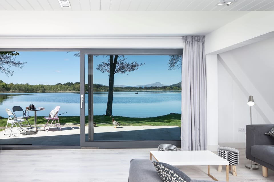 Stunning views from the Lox A Lodges open plan living dining