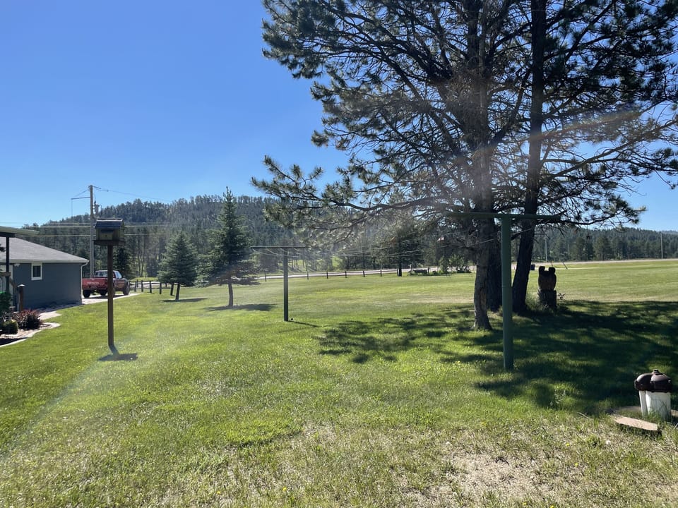 Clothes line for after a day at the lake