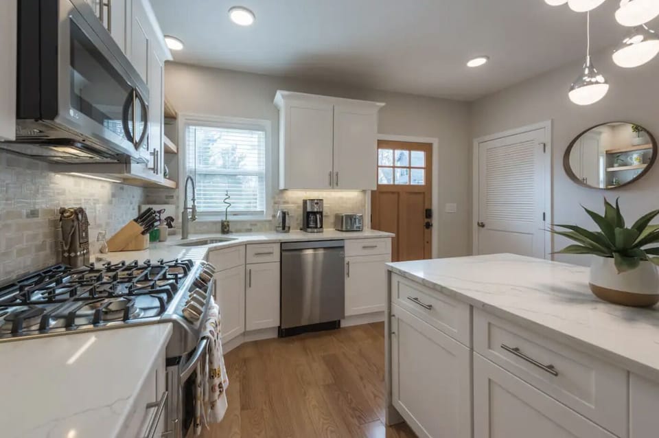 Kitchen boasts brand-new appliances and everything you need to cook a meal.
