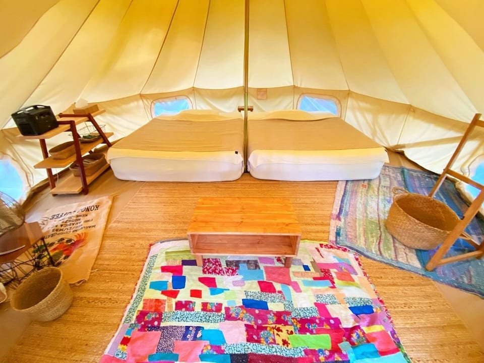 The inside of the tent is also spacious