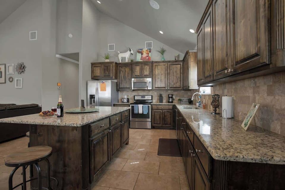 Stainless steel appliances.