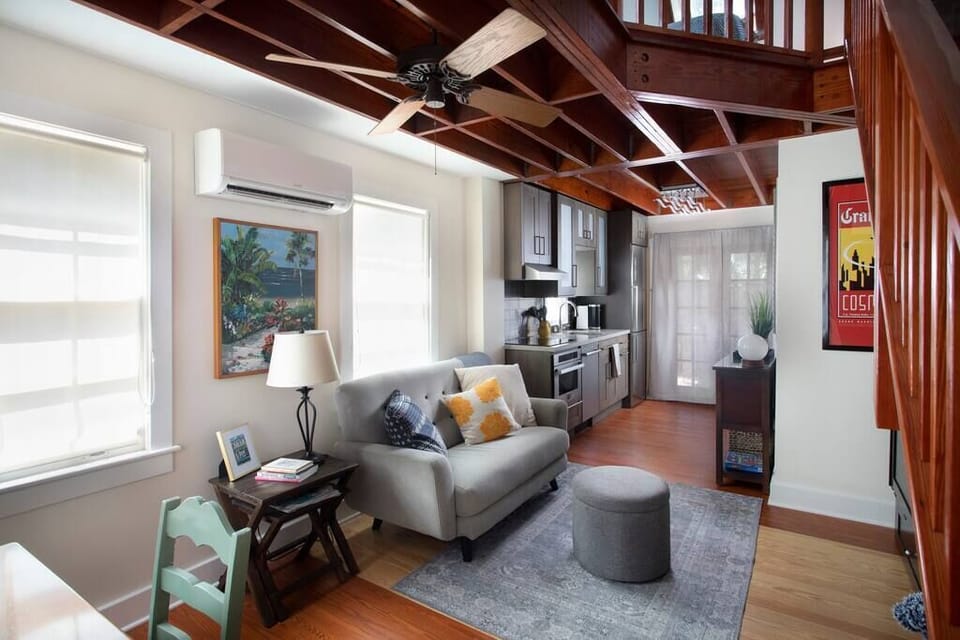 Enjoy comfortable and stylish furnishings as you watch t.v. or read a Hemingway tale. 