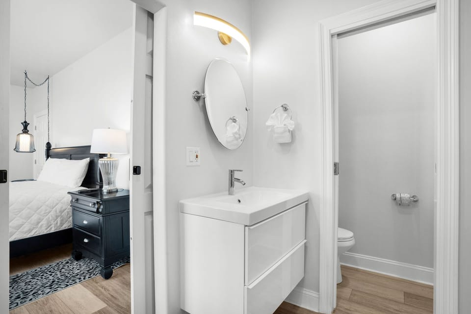 One of 2 master bathroom vanities