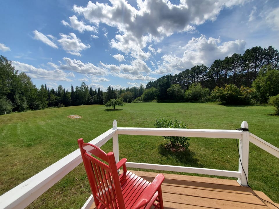 Enjoy your morning coffee looking out over the huge front yard.