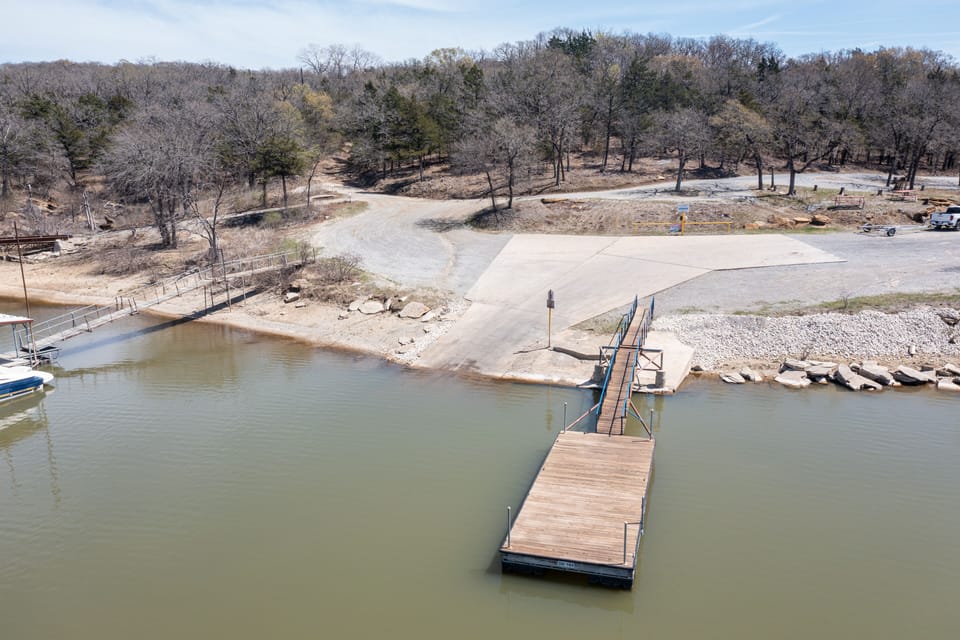 Lake Texoma just a short walk (or quick drive) from the cabin.
