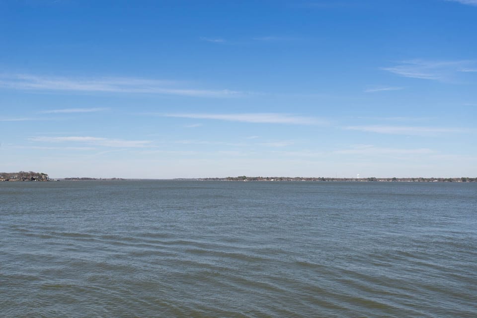 The property is on the open water of Cedar Creek Lake.