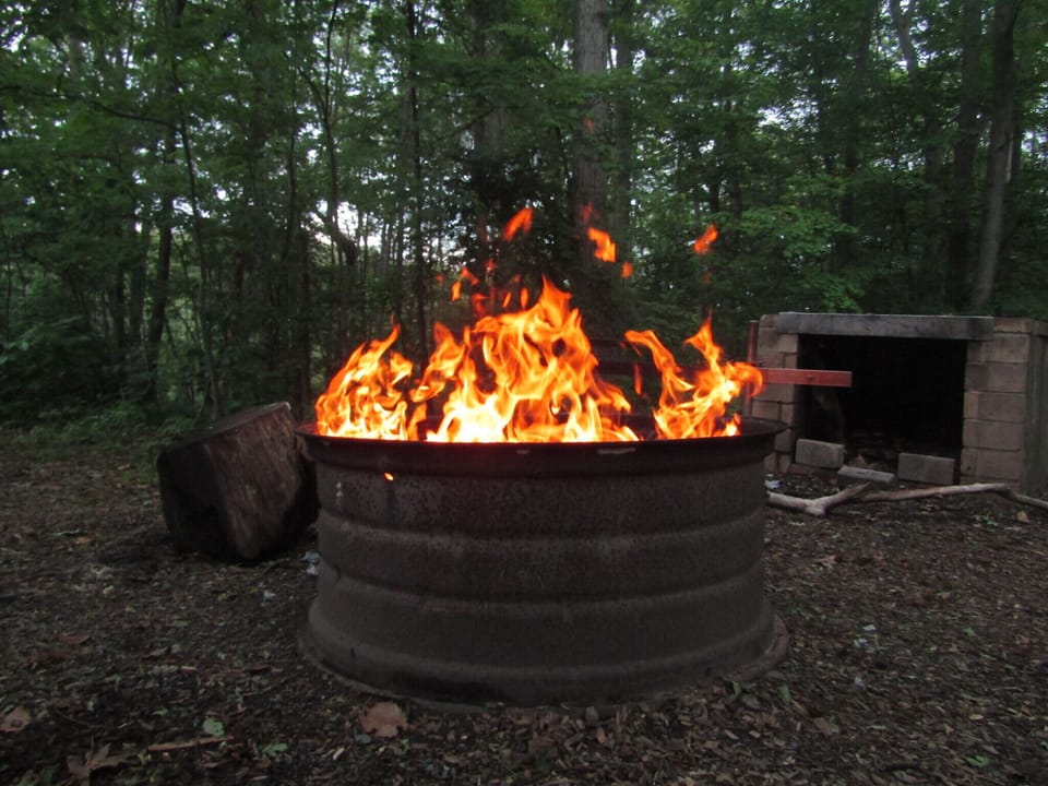 large campfire ring