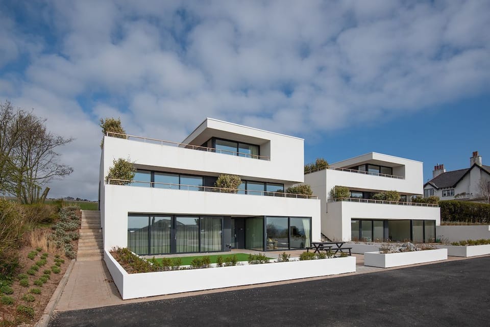 3 The Bay, Coldingham - front aspect of the three-storey detached villa, in which 3 The Bay offers an ultra-luxe first floor apartment