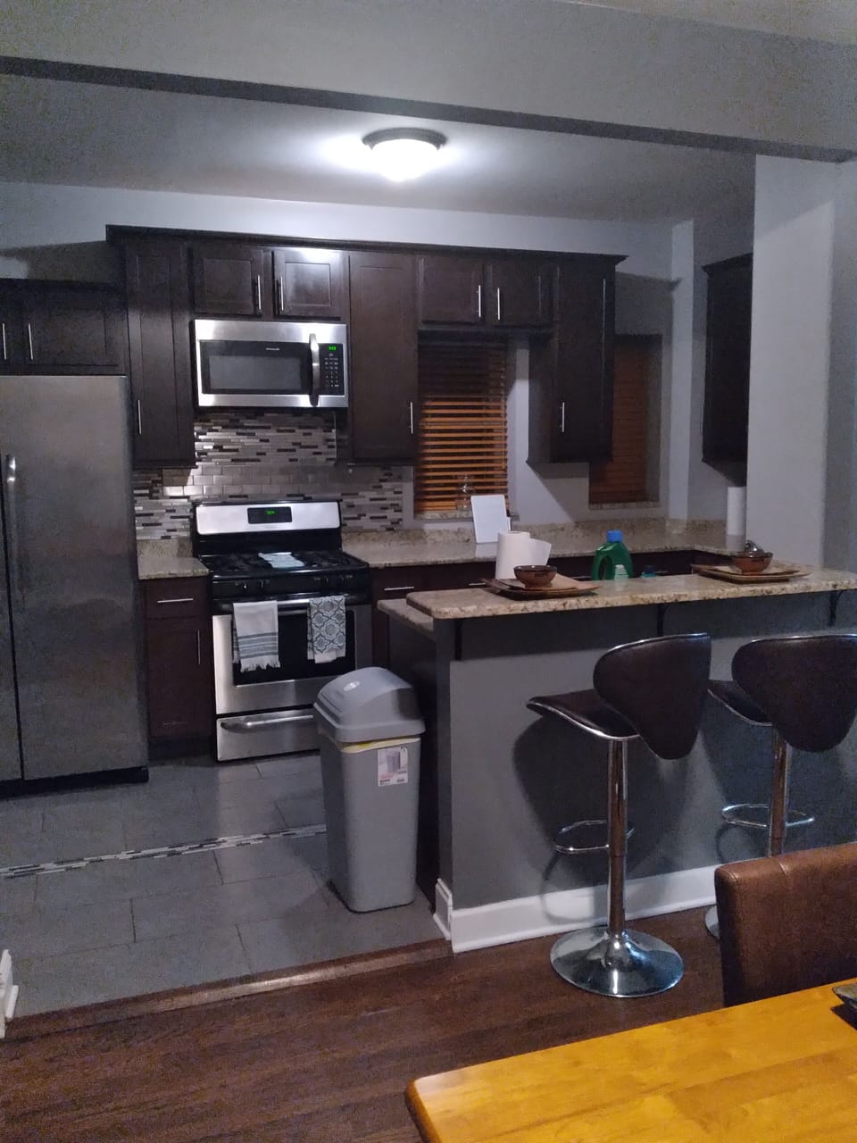 kitchen with granite countertops